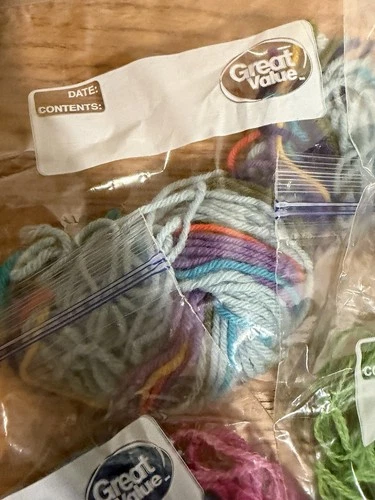 Mixed Scrap Yarn & Crewel Thread Craft Destash Lot image 3