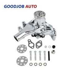 Chrome Water Pump High Volume For Sbc Chevy 283 305 350 400 Long Water Pump Lwp