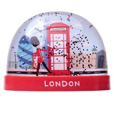Telefonzelle Schneekugel London Souvenir rot Glitzer Schneesturm Schreibtisch Deko Geschenk