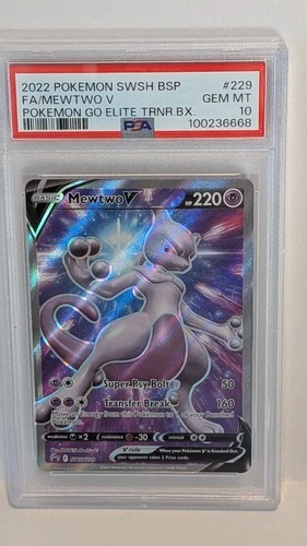 New Listing2022 Pokemon Go Elite Trainer Box Mewtwo Promo #229 Black Star PSA 10 Gem Mint