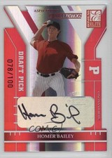 2004 Donruss Elite Extra Edition Draft Pick /100 Homer Bailey Rookie Auto RC p7i