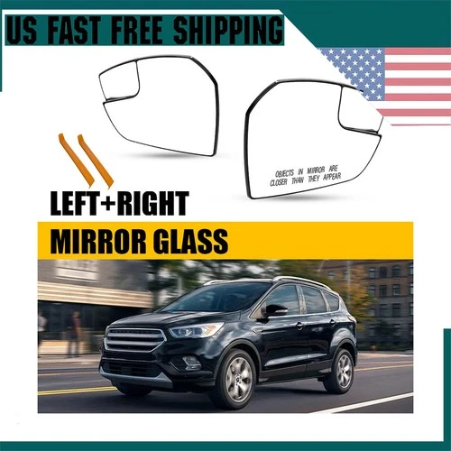 2x Side Mirror Glass for 2017 2018 2019 Ford Escape Non-heated Driver &Passenger
