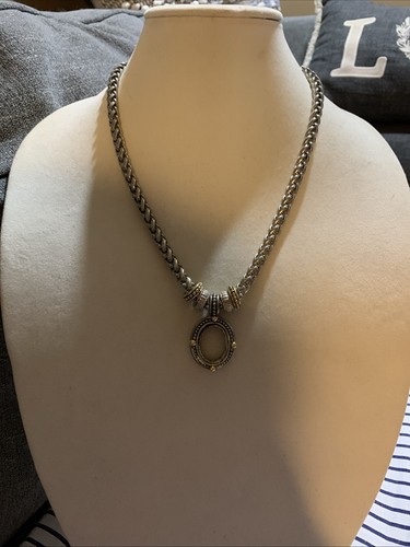 Beautiful Necklace with Pretty Charms Silver Tone Chain 8” Long