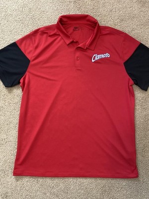 Nike Polo Shirt Mens XL Red Black Dri-FIT Golf Clamato Performance Short Sleeve