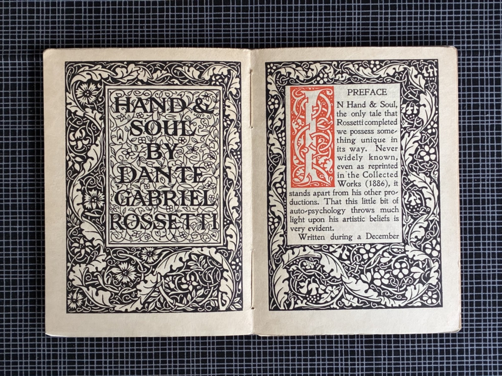 Hand & Soul - Dante Gabriel Rossetti 1/100, 1899 First Edition, Thomas B. Mosher