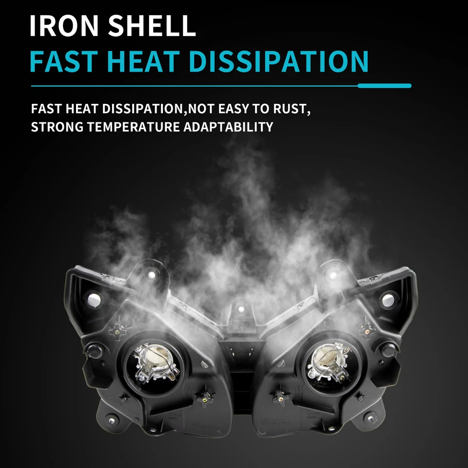 Conjunto de faros aptos para Kawasaki Ninja 650 EX650 luz de faros 2012-2016 Foto 3 de 4