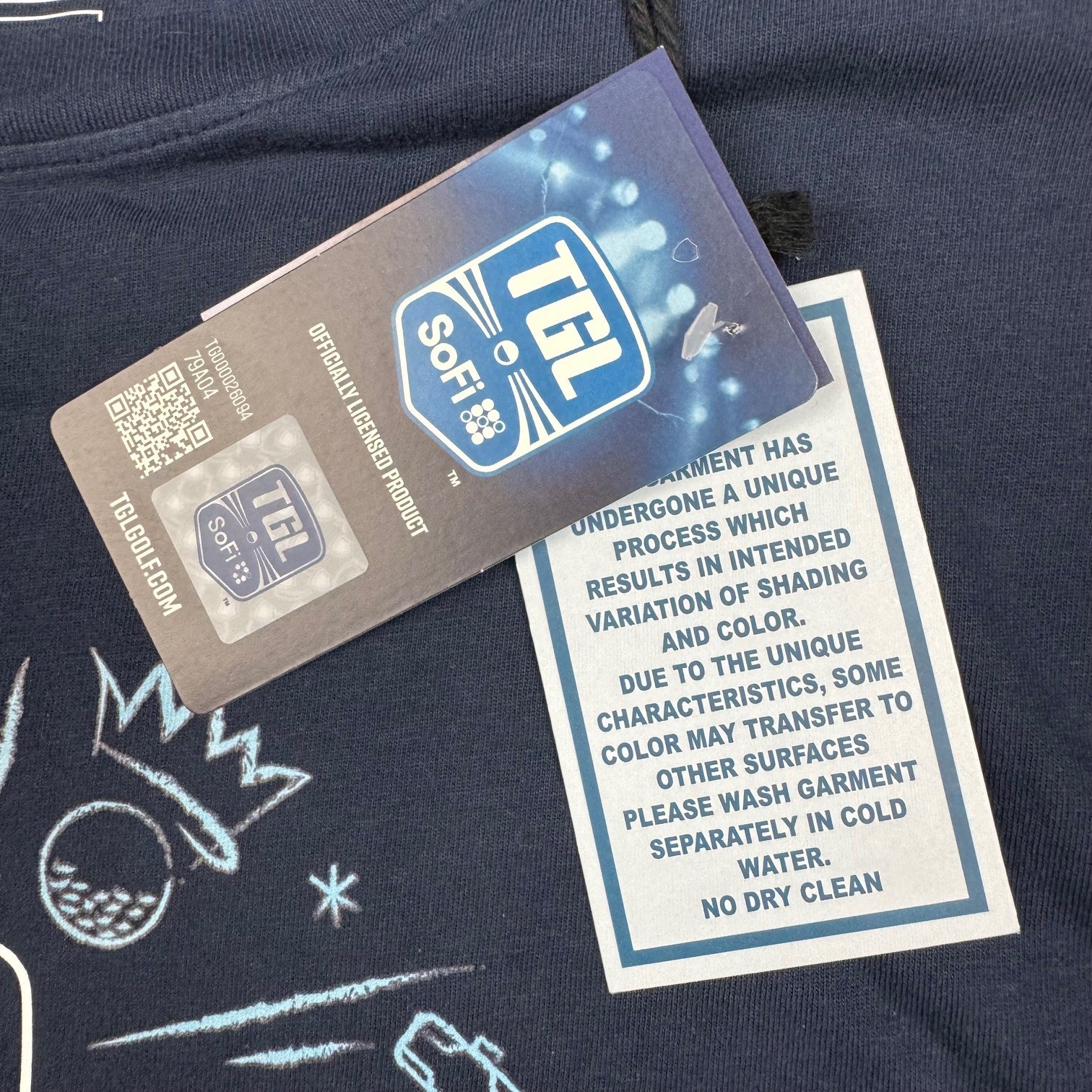 NEW TGL Tomorrow's Golf League x SoFI Men's Golf T-Shirt Blue • Large