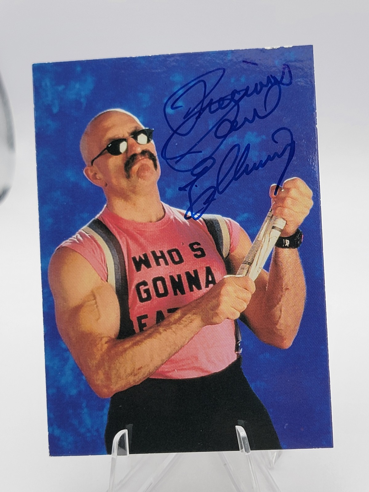 🚧SIGNED ON CARD AUTOGRAPH 1998 Comic Images WWF Superstarz Paul Ellering #68 RC