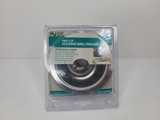 PLUMB WORKS Stainless Steel Deep Cup Locking Shell Kitchen Basket Strainer