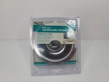 PLUMB WORKS Stainless Steel Deep Cup Locking Shell Kitchen Basket Strainer