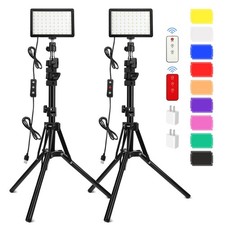 2 Pack LED Video Light Kit with Tripod  Color Filters for Photography  Stre...