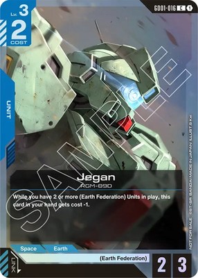 Jegan Alternate Art Foil - GD01-016 C NM - Gundam TCG Card Game | eBay