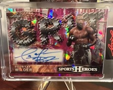 2026 Leaf Sports Heroes Grit Deontay Wilder #G-DW1 On-Card Auto 1/1