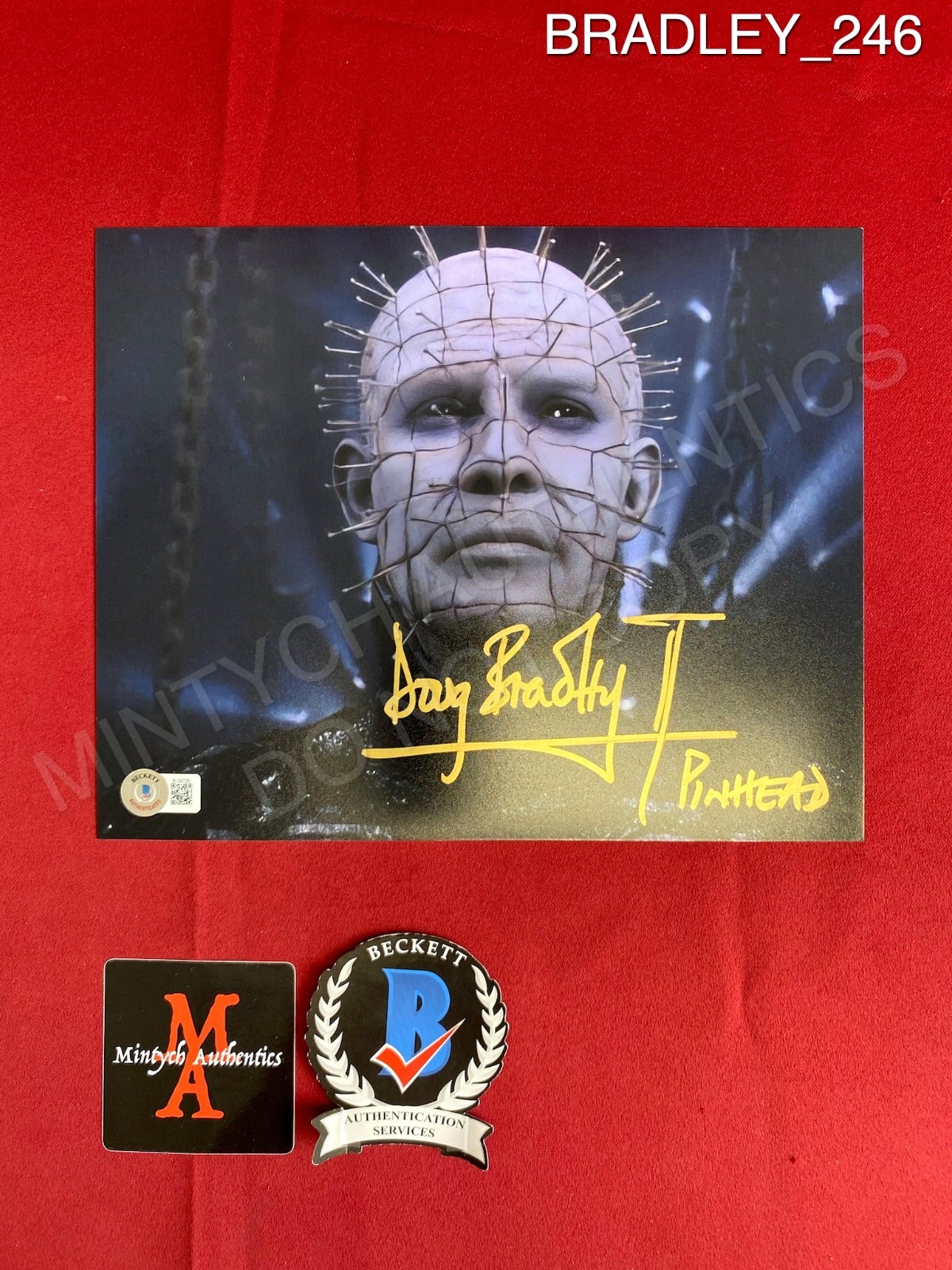 Doug Bradley autographed signed 8x10 photo Hellraiser Pinhead horror Beckett