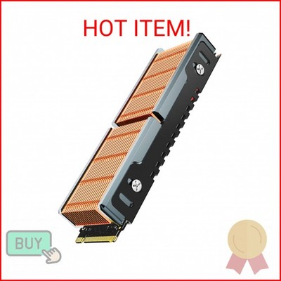 JEYI Copper M.2 HeatSink, Passive Nvme SSD Heatsinks with Copper Fins - Finscold