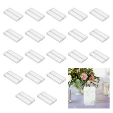 20 Pcs Acrylic Place Card Holders 3.1 Inch Clear Card Holder Stand, 80 x 40 mm