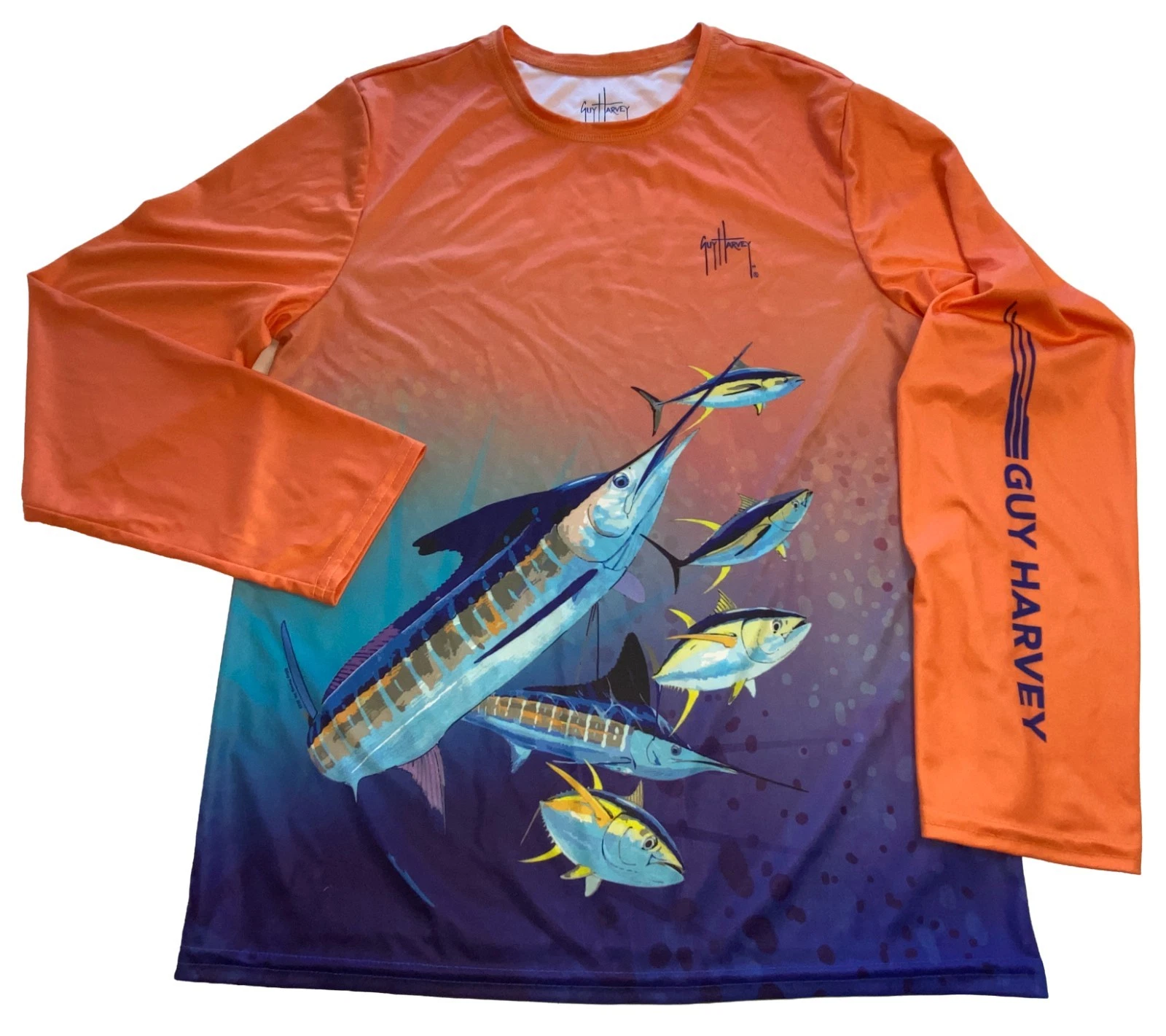 Guy Harvey Shirt Youth XXL (Ms-SM Ws Med) Graphic UPF Performance Lightweight