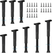 8 PCS Adjustable Height Bed Frame Support Legs - 8.3-14.7inch Bed-Slats Suppo...