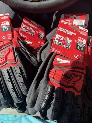 2 pack Milwaukee Impact Wrecking Work Glove Large-Free Shipping