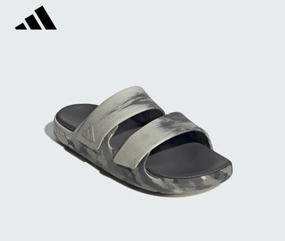 Adidas Slides Unisex Adult ZNSORY Sportswear Silver Pebble/Charcoal, M6/W7 NWT