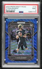 2023 Panini Prizm Draft Picks Blue Wave /249 Tyson Bagent #110 PSA 9 MINT 1mh8