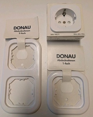 Kopp Donau Steckdose und Abdeckrahmen weiß glänzend - NEU original verpackt