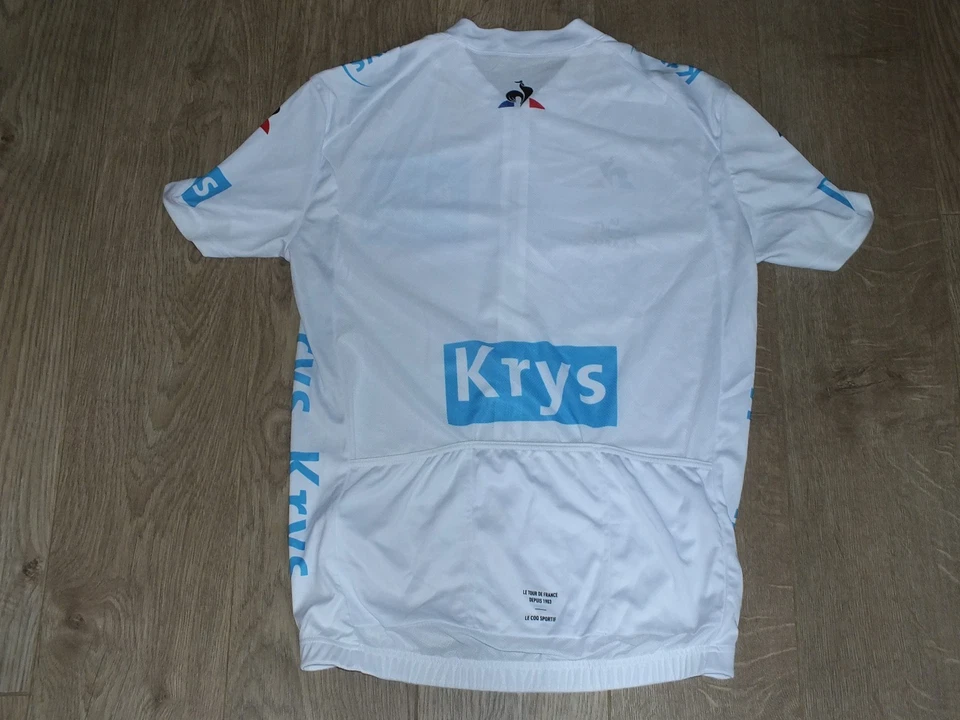 Maillot velo cyclisme ancien vintage TOUR DE FRANCE BLANC JEUNE Envoi GRATUIT - Photo 2/3