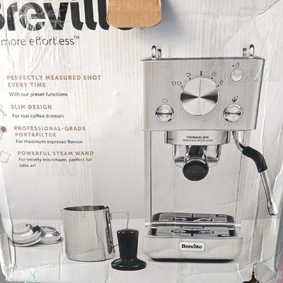 Breville Espressomaschine Kaffeezubereitung Barista Slimline Milchschaumfunktion