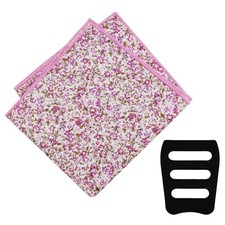 Floral Pocket Squares for Men, Cotton Handkerchief for Men with Pocket 08
