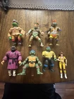 Lot Of 7 Vintage TMNT Figures Original 90s Playmates
