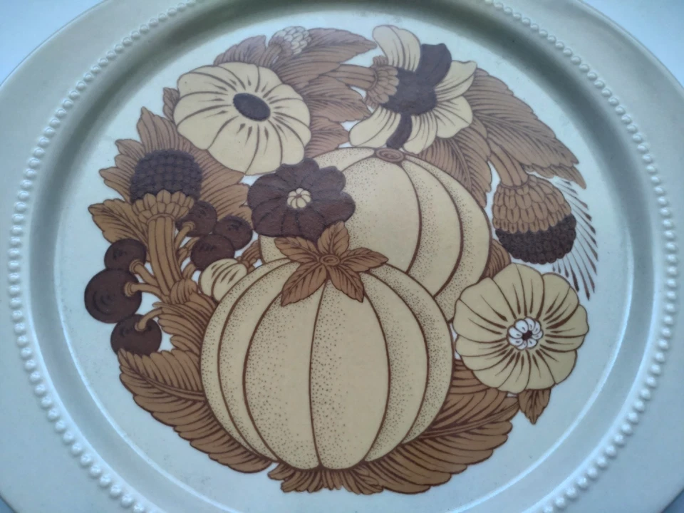 Terra Prato Brotzeitteller Rosenthal Studio Line Beige braun Blumen 28x25 cm - Bild 4 von 4