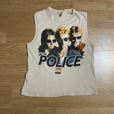 Vintage 1983 The Police Shirt Band Tee Rock Music Synchronicity Tour M