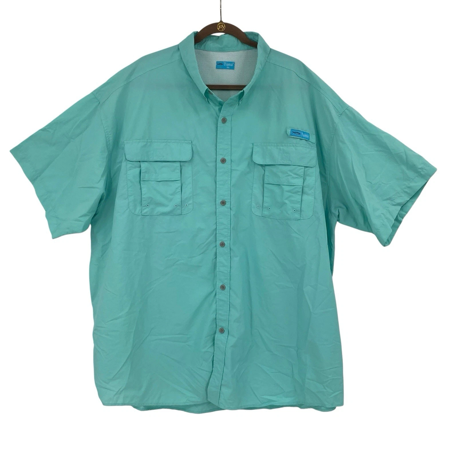 Tuna Men's UV UPF 50+ Sun Protection Waterproof Breathable 4XL Shirt