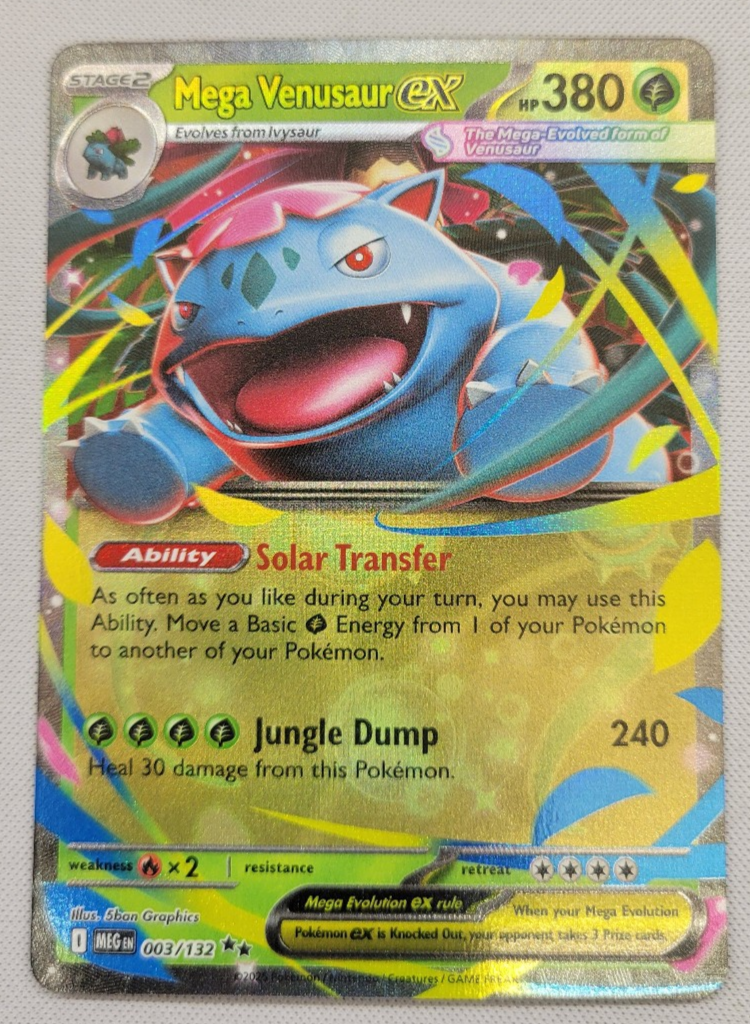 Mega Venusaur ex 003/132 Pokemon Me01: Mega Evolution Holo Foil NM