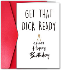 Dirty Birthday Card for Men, Funny Happy Birthday Card for Husband, Boyfriend Fi