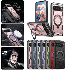 Magnetic Ring Stand Military Rugged Case For Google Pixel 10 Pro XL/ 9 Pro/9A /8