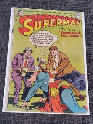 SUPERMAN #92 DC Comics 1954 Superman's Last Hour Full page ad for Jimmy Olsen #1