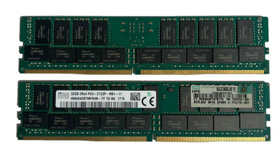 Micron 32GB 2RX4 PC4-2400T-RB2-11 MTA36ASF4G72PZ-2G3D1Q1 1815 Server Ram