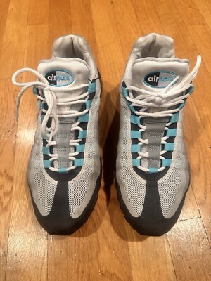 NIKE AIR MAX 95' SNEAKERS TURQUOISE/GRAY/BLACK MENS SIZE 10.5 US