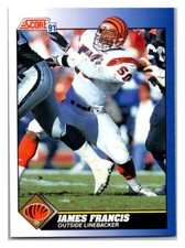 1991 Score Football #50 James Francis Cincinnati Bengals