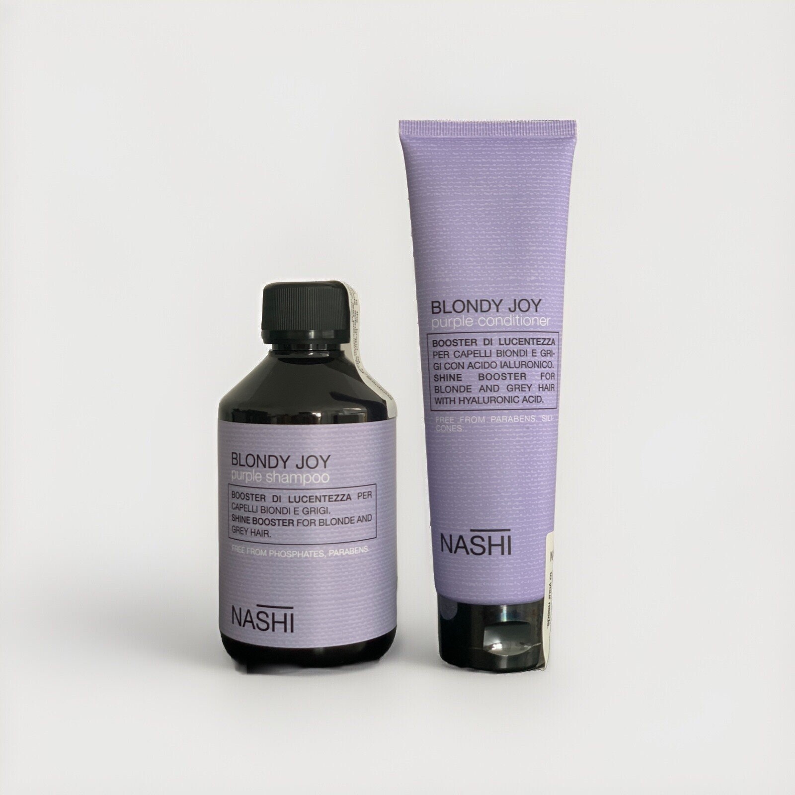 NASHI ARGAN Blondy Joy Purple Shampoo 250 ml & Conditioner 150 ml
