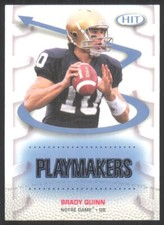 2007 SAGE HIT Playmakers Brady Quinn Rookie Notre Dame Fighting Irish #P10