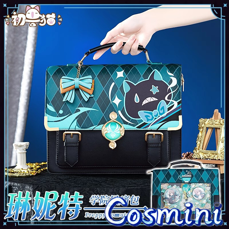 Genshin Impact Lynette Messenger Bag Shoulder Bag Cosplay Backpack