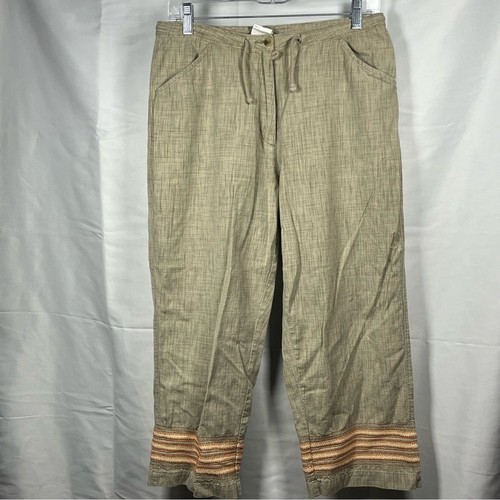 Woolrich Cotton Caprihose Damen Gr. 10 Khaki "