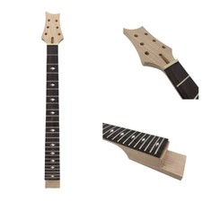 DIY Electric Guitar Neck 24 Fret 25.5 Inch Rosewood Fretboard for Replacement