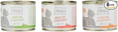 MjAMjAM - Premium Nassfutter für Katzen - Mixpaket I - Huhn, Rind, Herzen, 6er
