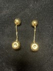 New Beautiful Vtg. Givenchy Gold Dangle/Drop Chain Ball Clip Earrings/Glamorous — photo 3