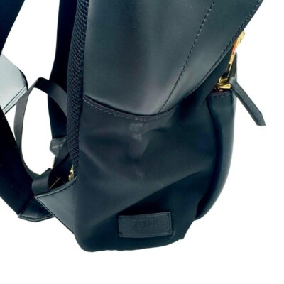 FENDI Monster Bugs Backpack Black Leather Nylon Metal Plated FENDI Monster Bugs Backpack Black Leather Nylon Metal Plated
