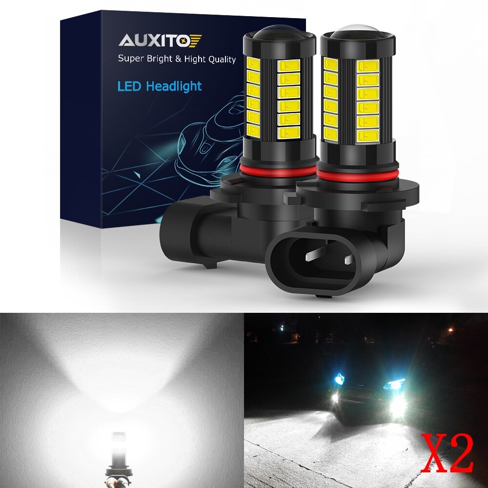 White Bright AUXITO H10 9140 9145 9005 9045 LED Fog Light Bulb Conversion 2Set