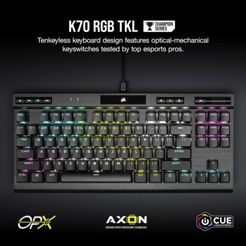 Corsair K70 RGB TKL CHAMPION SERIE schlüssellos optisch-mechanisch - Bild 2 von 9